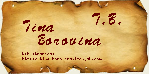 Tina Borovina vizit kartica